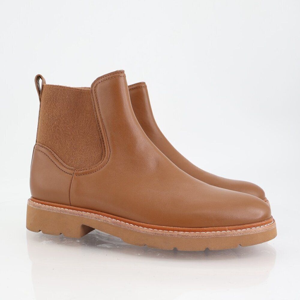 Vince Rue Leather Chelsea Ankle Boots Brown Leather Size 9.5 Water Repellant